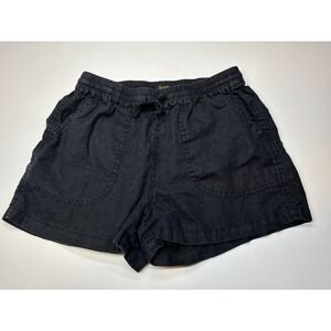 Quince Women's Black Linen Shorts